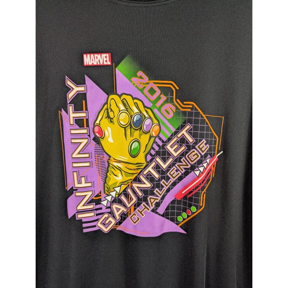 Champion Run Disney Marvel Infinity Gauntlet Shirt Men’s L Gray Long Sleeve 2016 - Picture 4 of 13